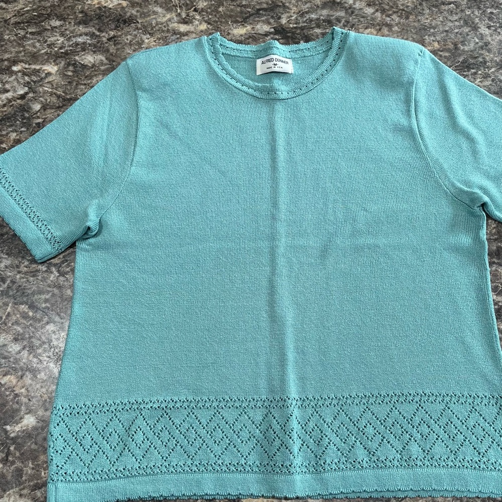 Women’s Teal Short Sleeve Knit Top